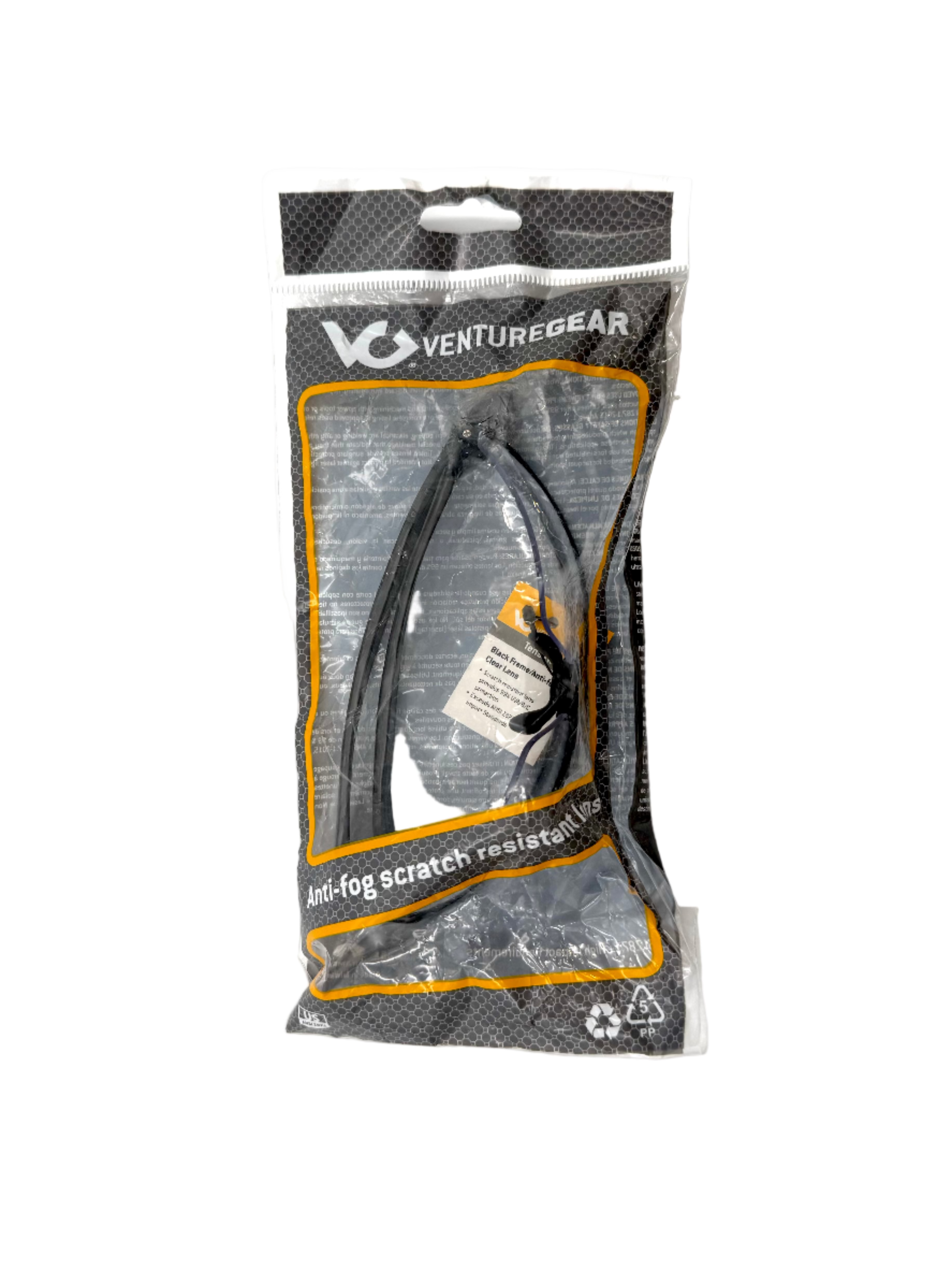 Venture Gear Safety Glasses Anit-Fog Scratch Resistant Lens