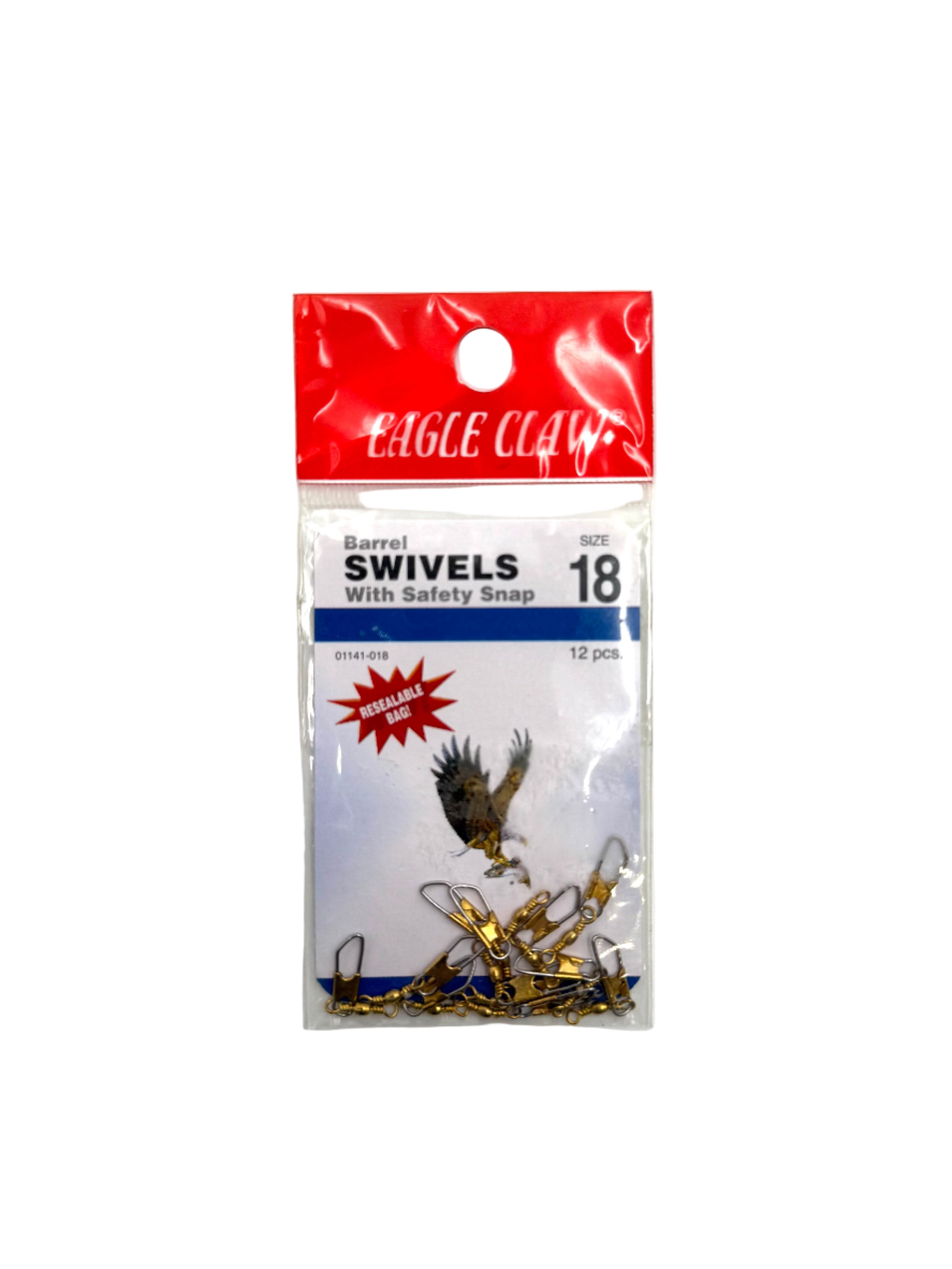 Eagle Claw Barrel Swivel - Size 18 - 12pk