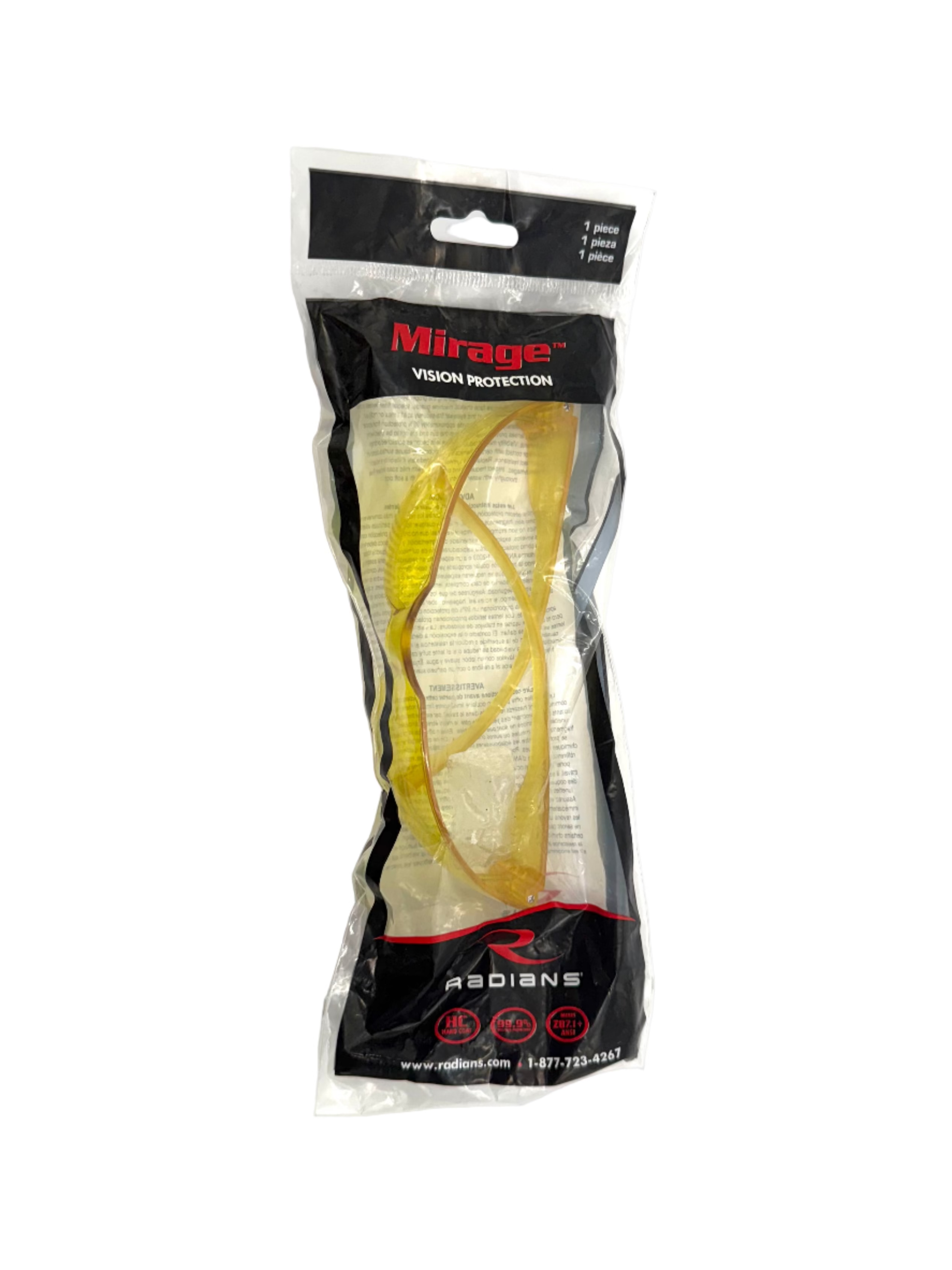 Radians Mirage RT Vision Protection Glasses - Amber