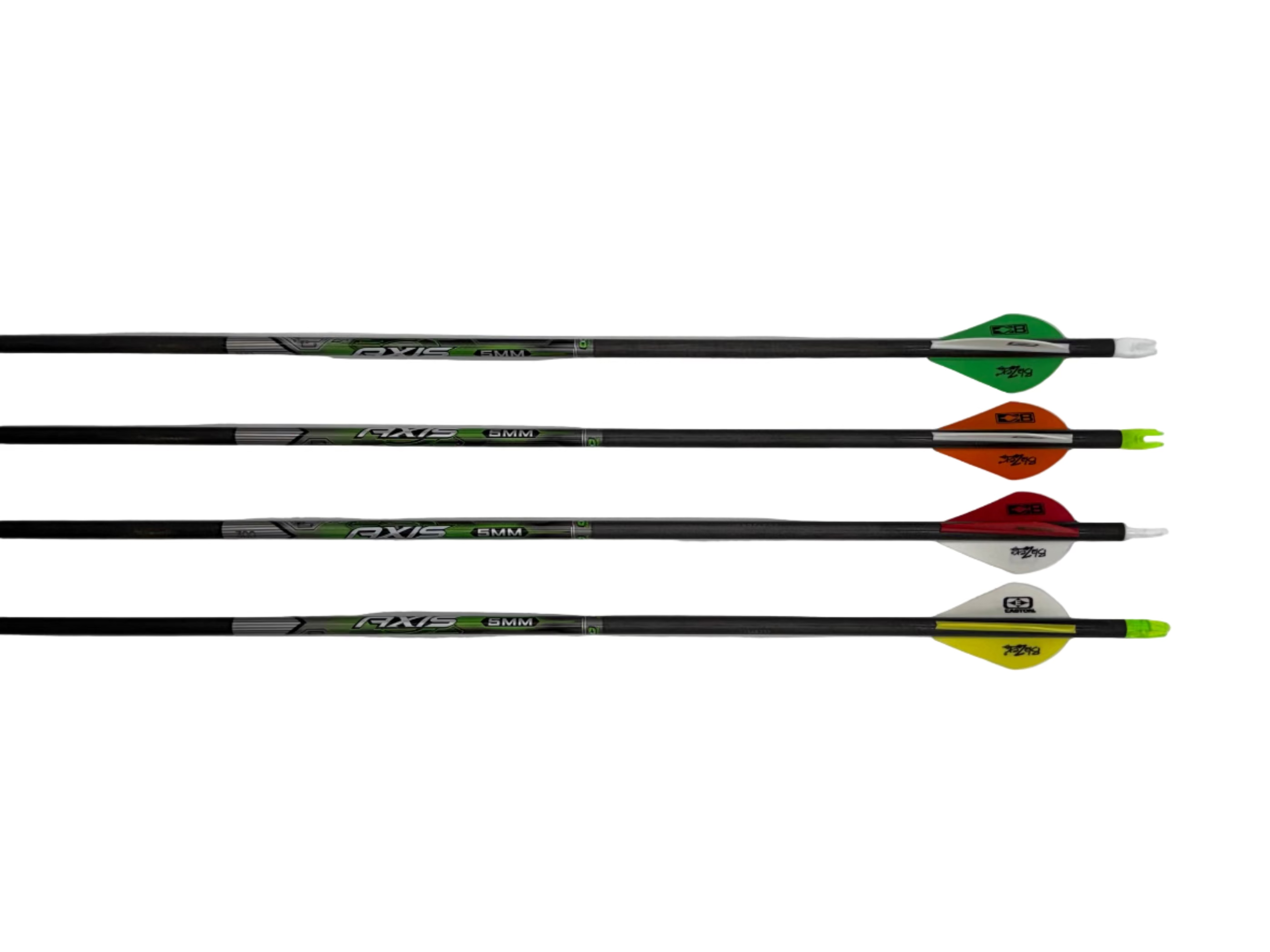 Easton Axis 5mm Carbon Arrow 260gr 11.5 GPI - Singles (Orange,Yellow, Green)