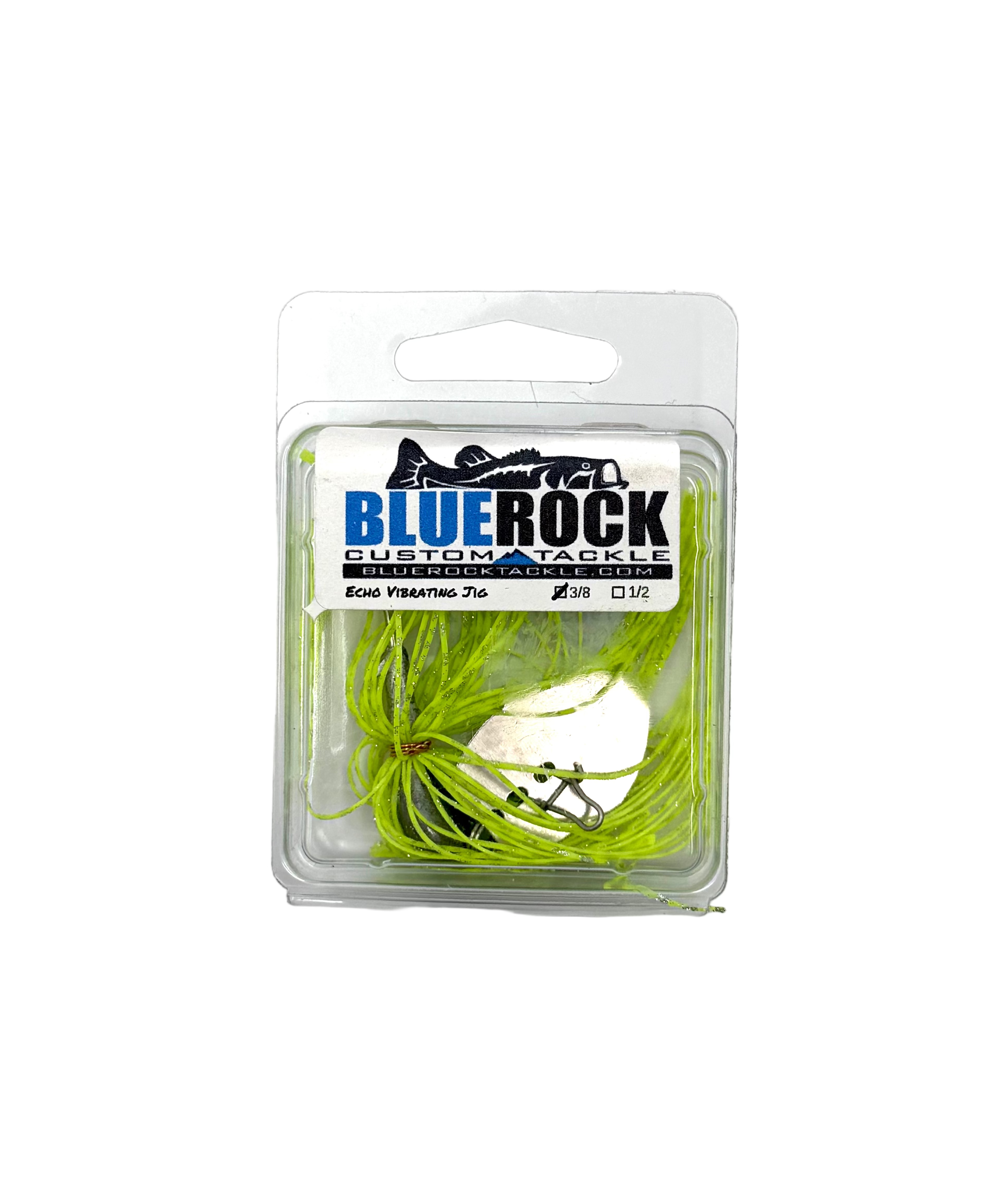 Blue Rock Custom Tackle Echo Vibrating Jig - Chartreuse 3/8oz