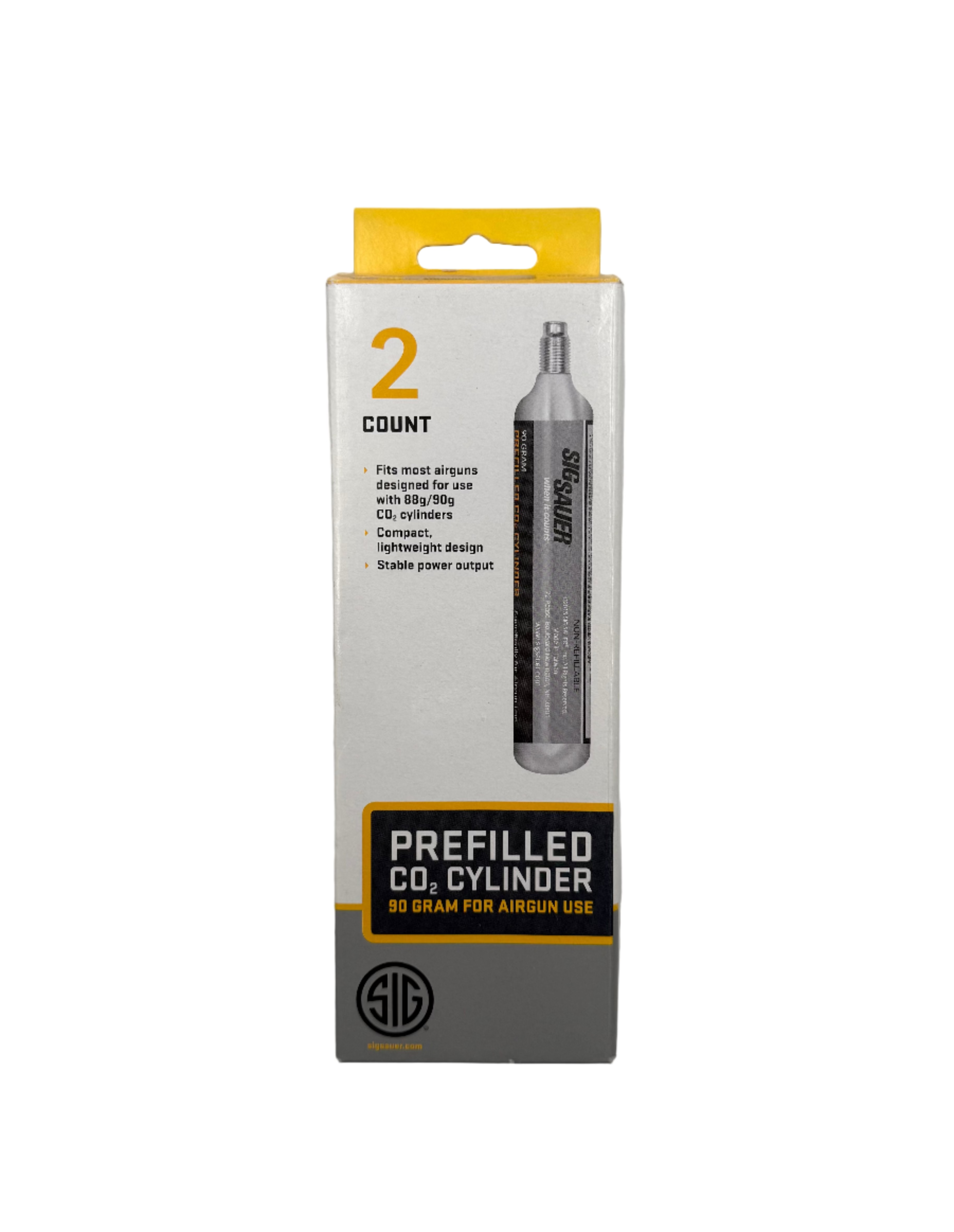 Sig Sauer Prefilled CO2 90 gram Cylinder - 2pk