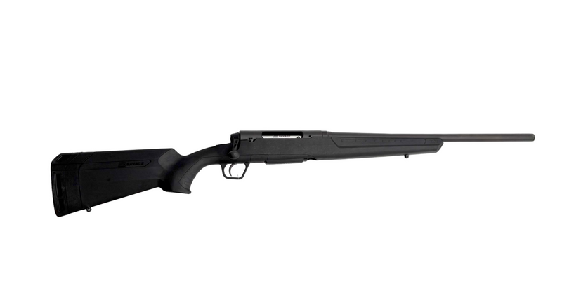 Black rifle on a white background