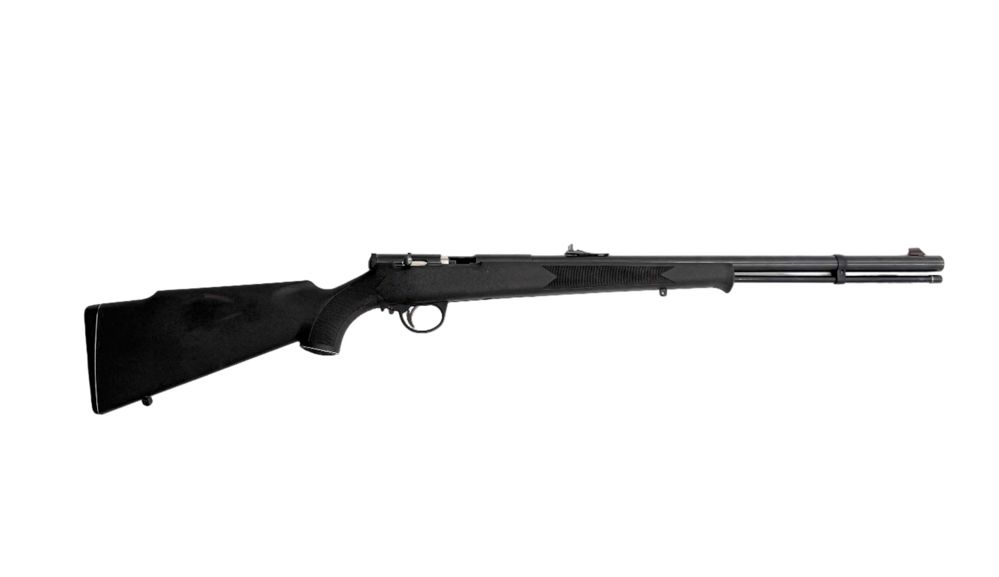 Black rifle on a white background