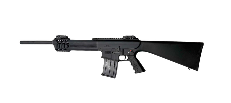 Black rifle on a white background