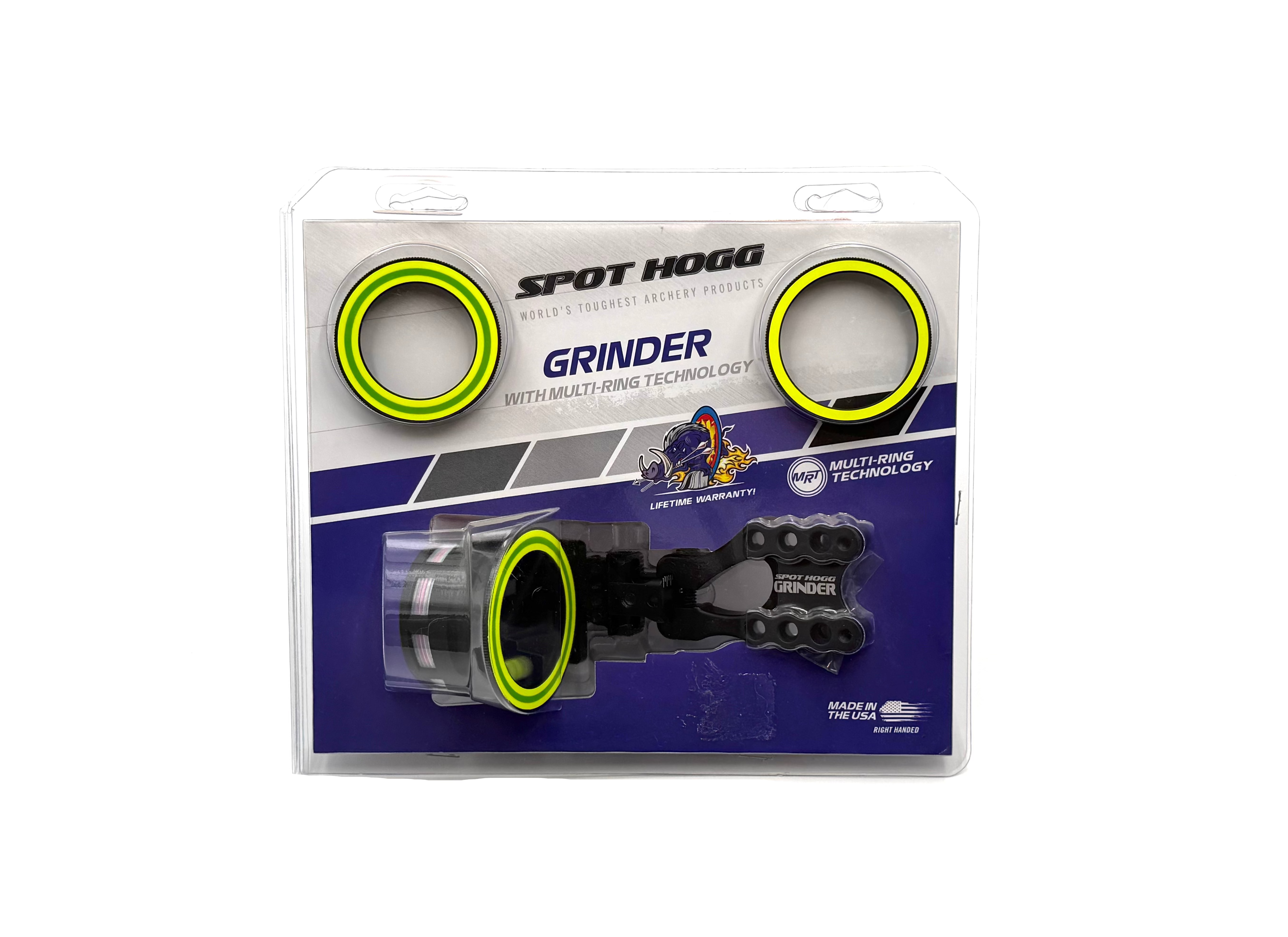 Spot Hogg Grinder RH Bow Sight - 5 Pin, .019 w/out Mirco