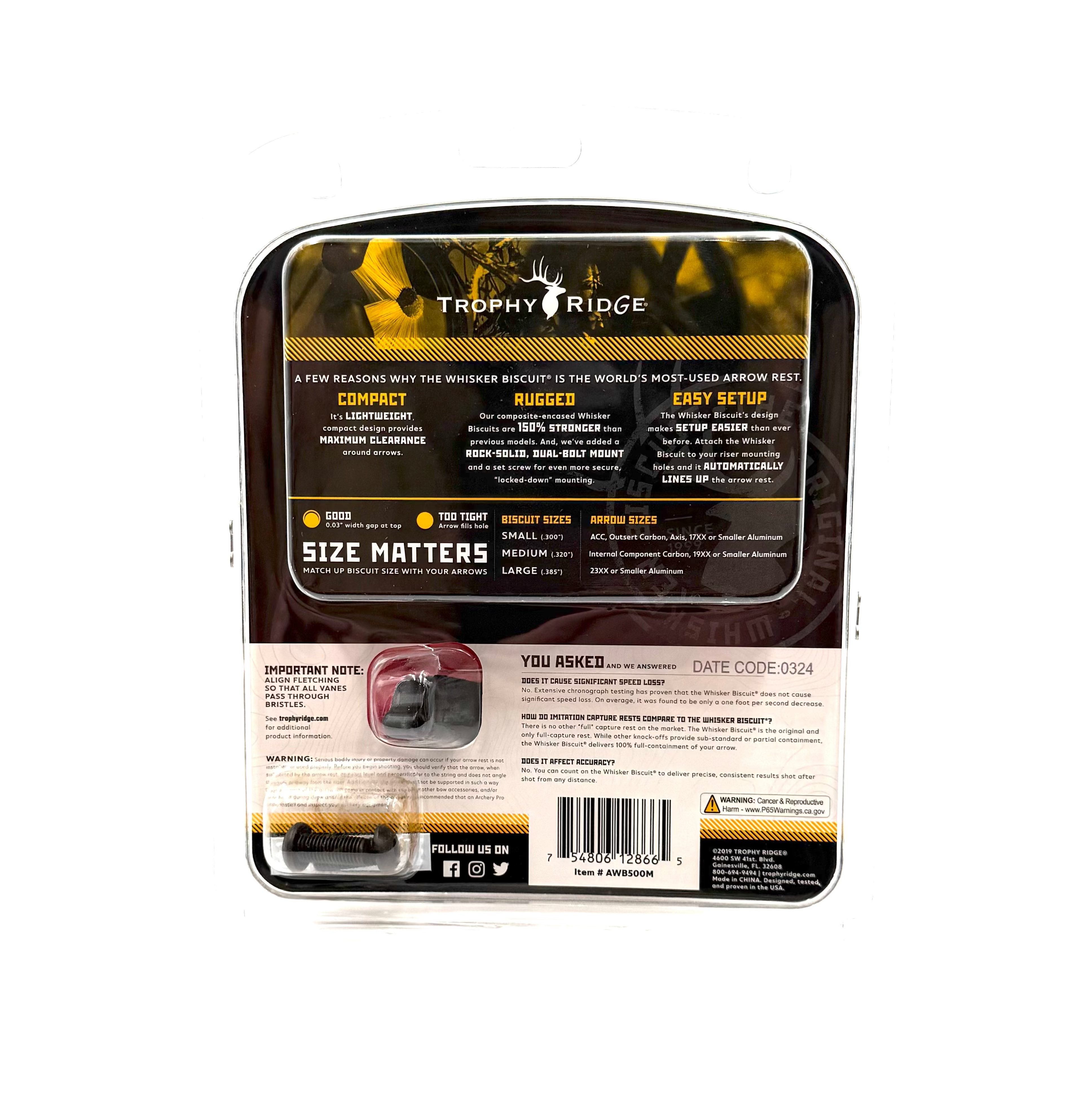 Trophy Ridge archery bow package on a white background