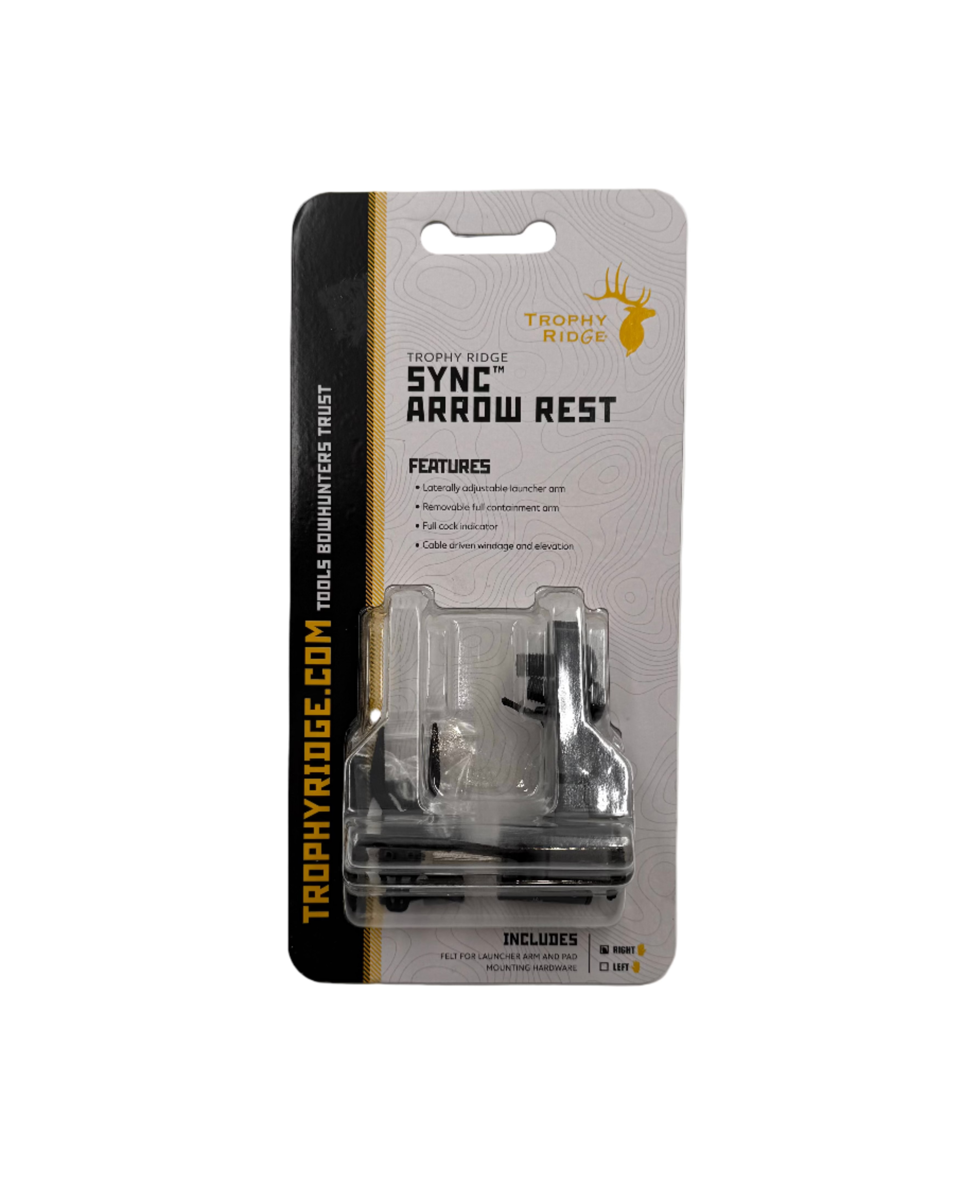 Trophy Ridge Sync Arrow Rest packaging on a white background