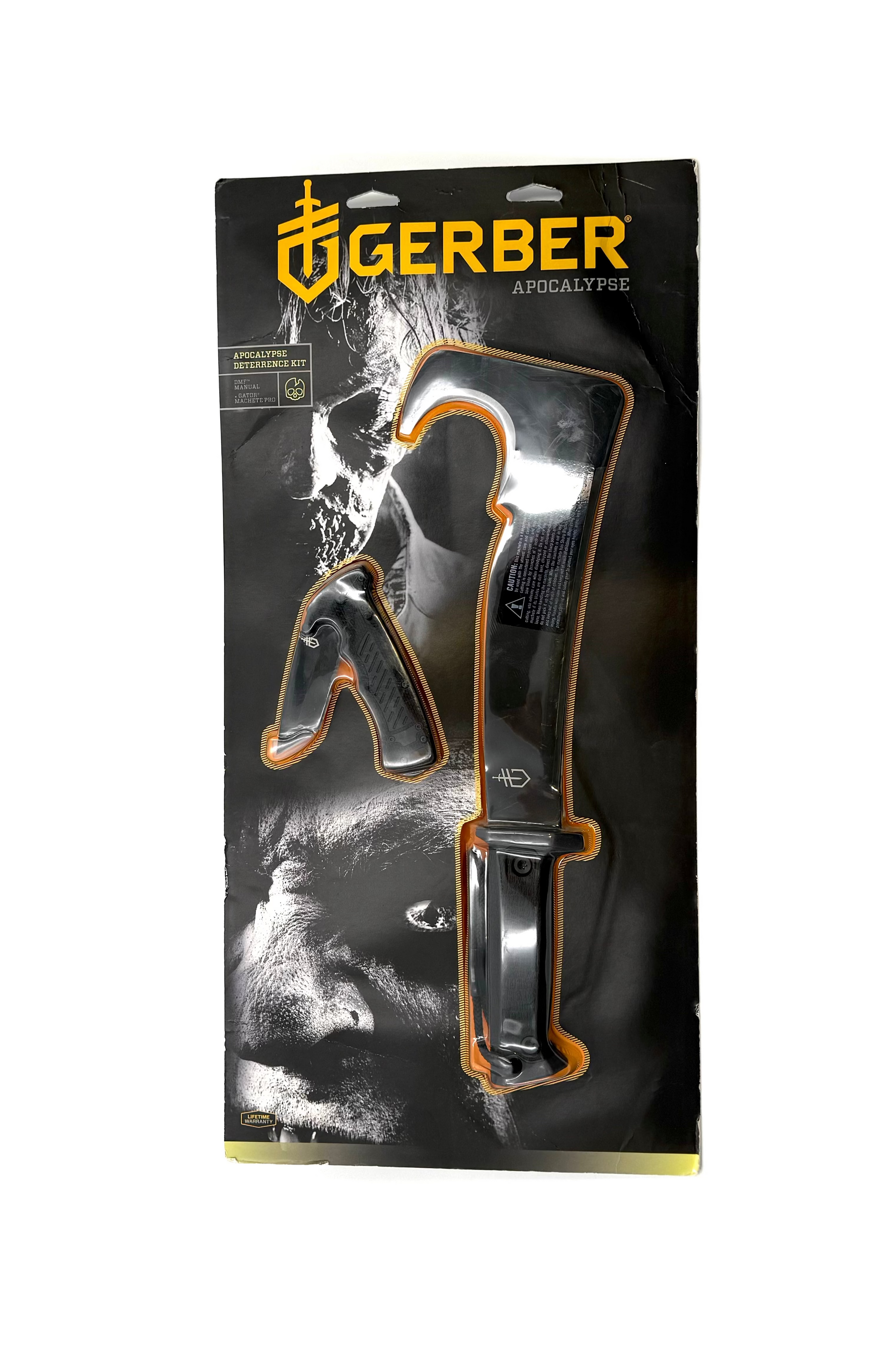 Gerber brand packaging with a knife on a white background