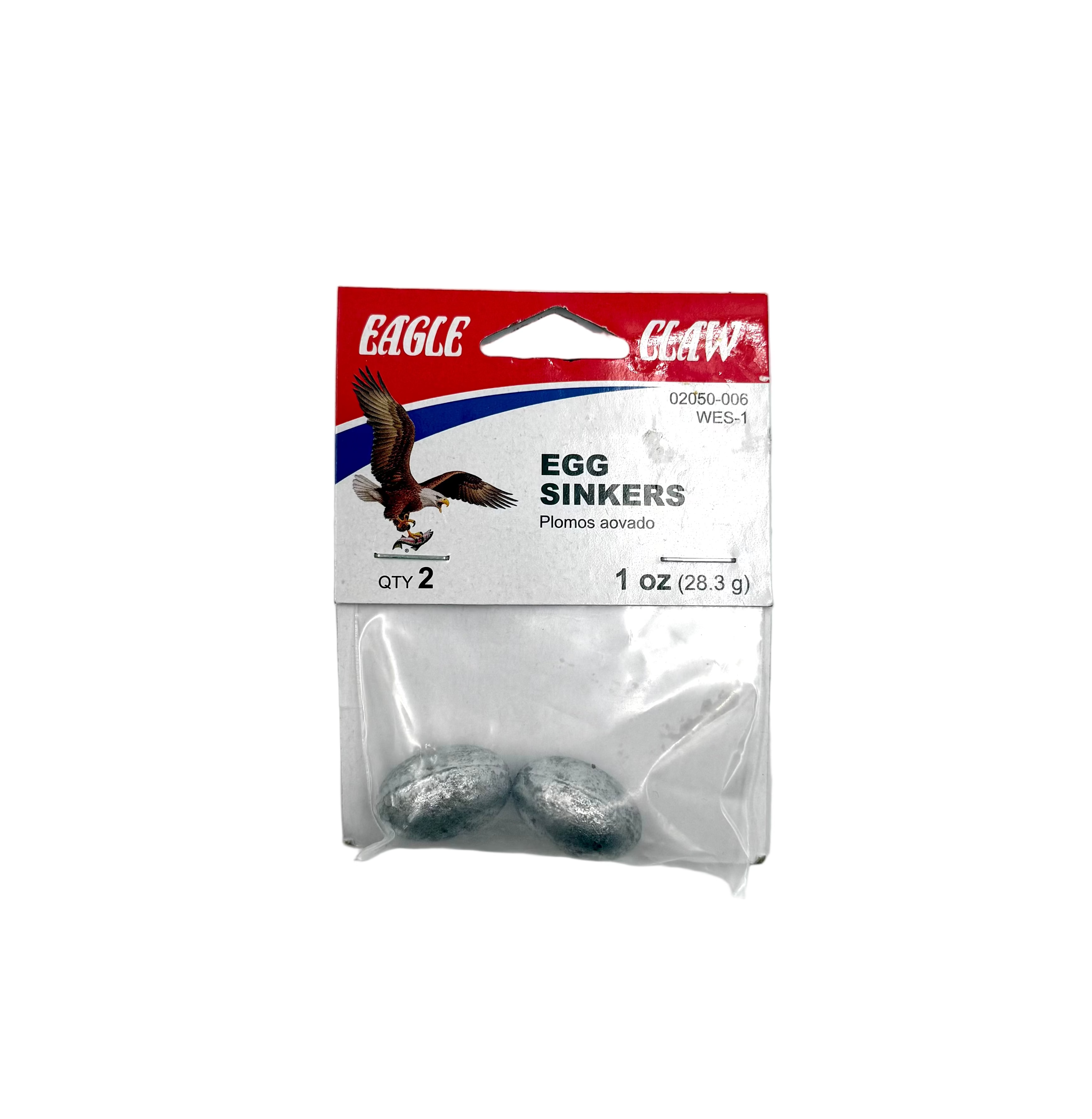 Eagle Claw Egg Sinkers 1 oz - 2pk