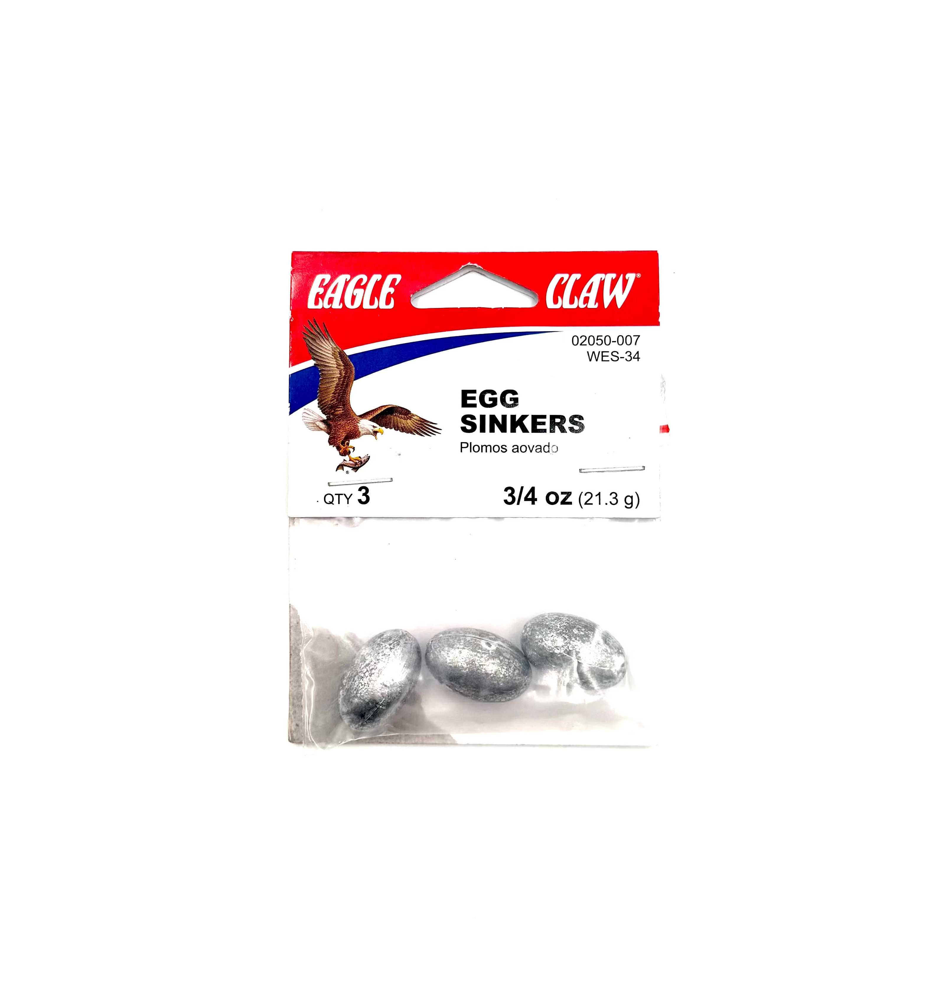 Eagle Claw Egg Sinkers 3/4oz - 3pk