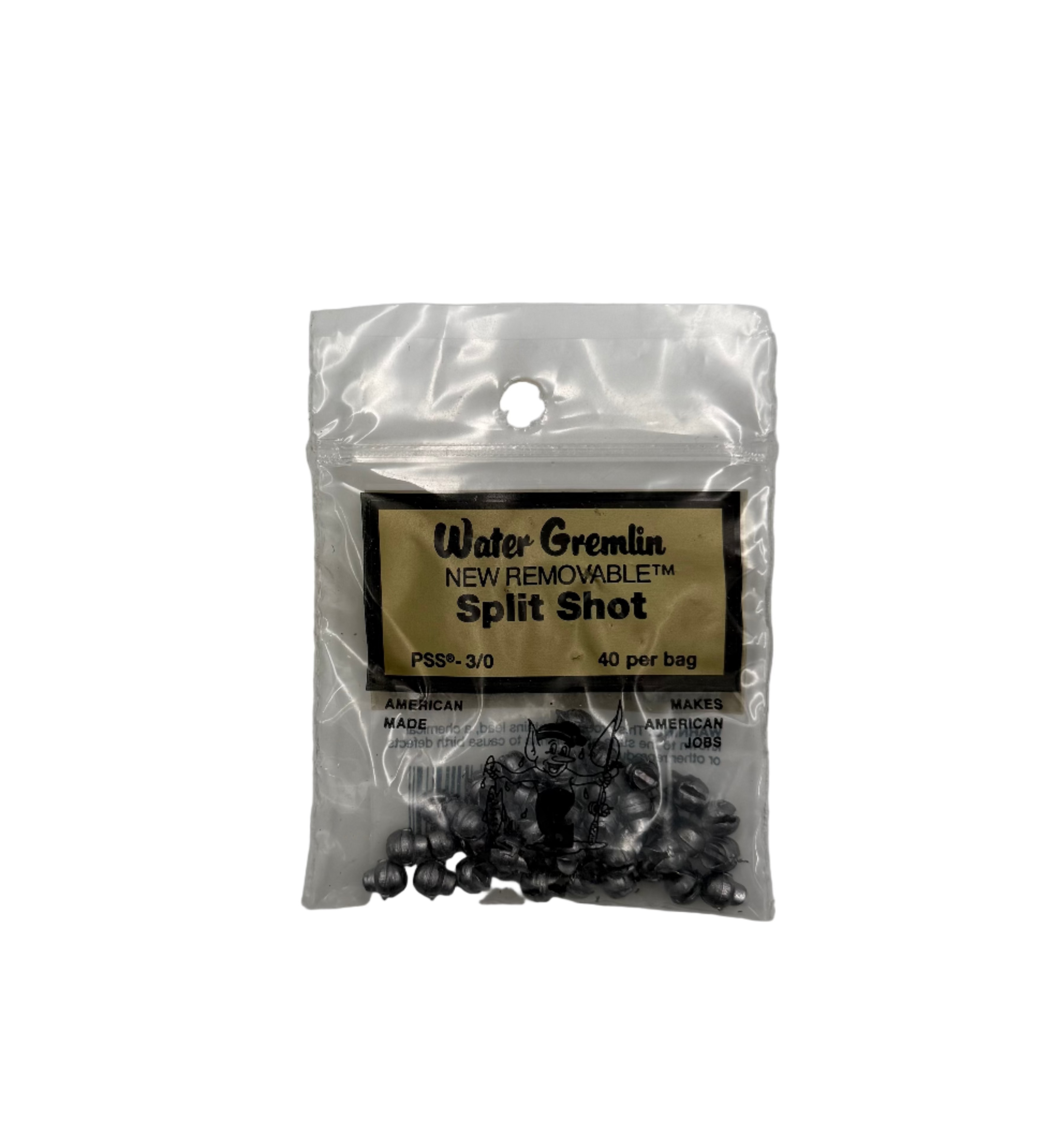 Water Gremlin New Removable Split Shot Weights PSS-3/0 40pk