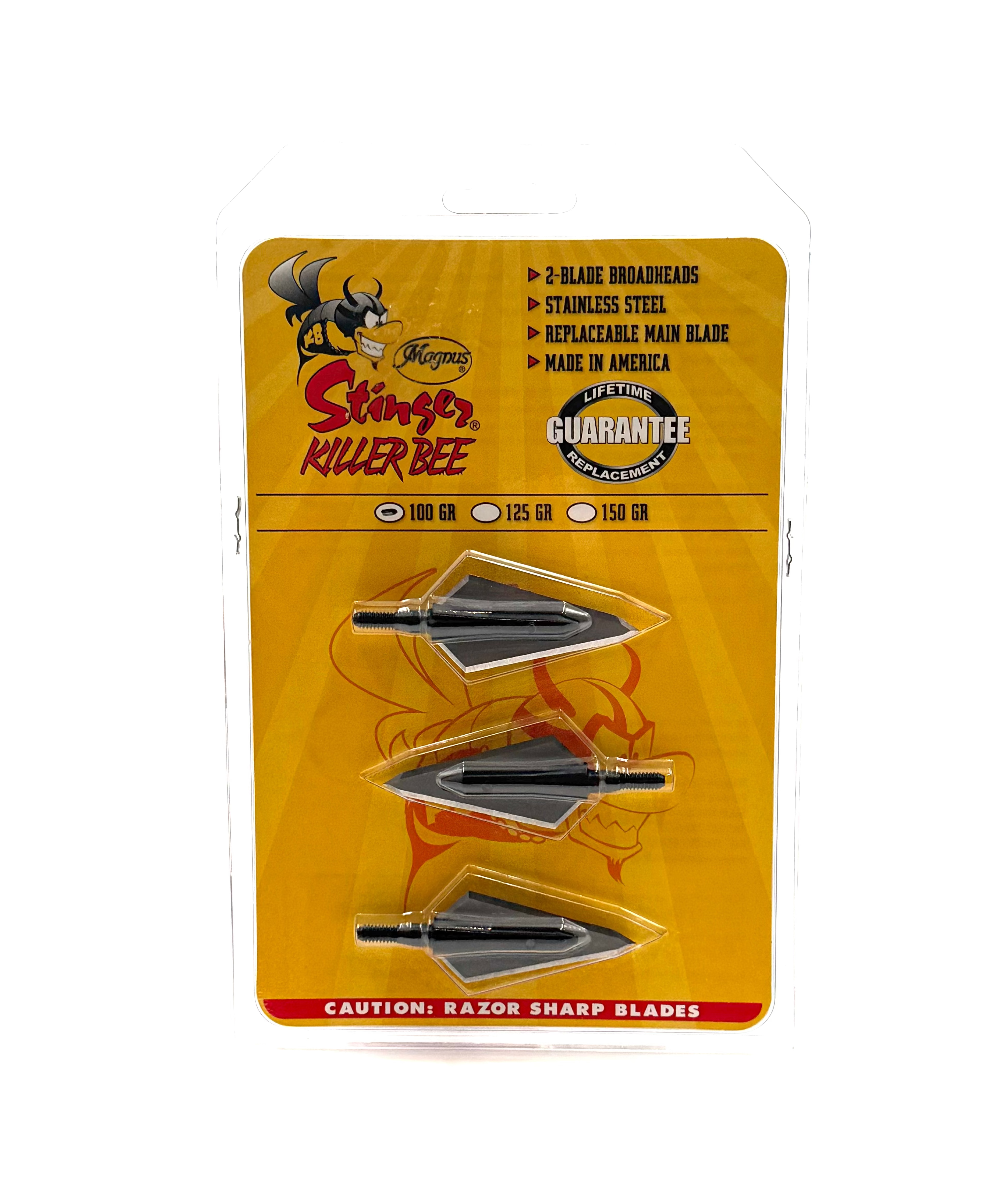 Magnus Stinger Killer Bee 2-Blade Broadheads 100gr - 3pk
