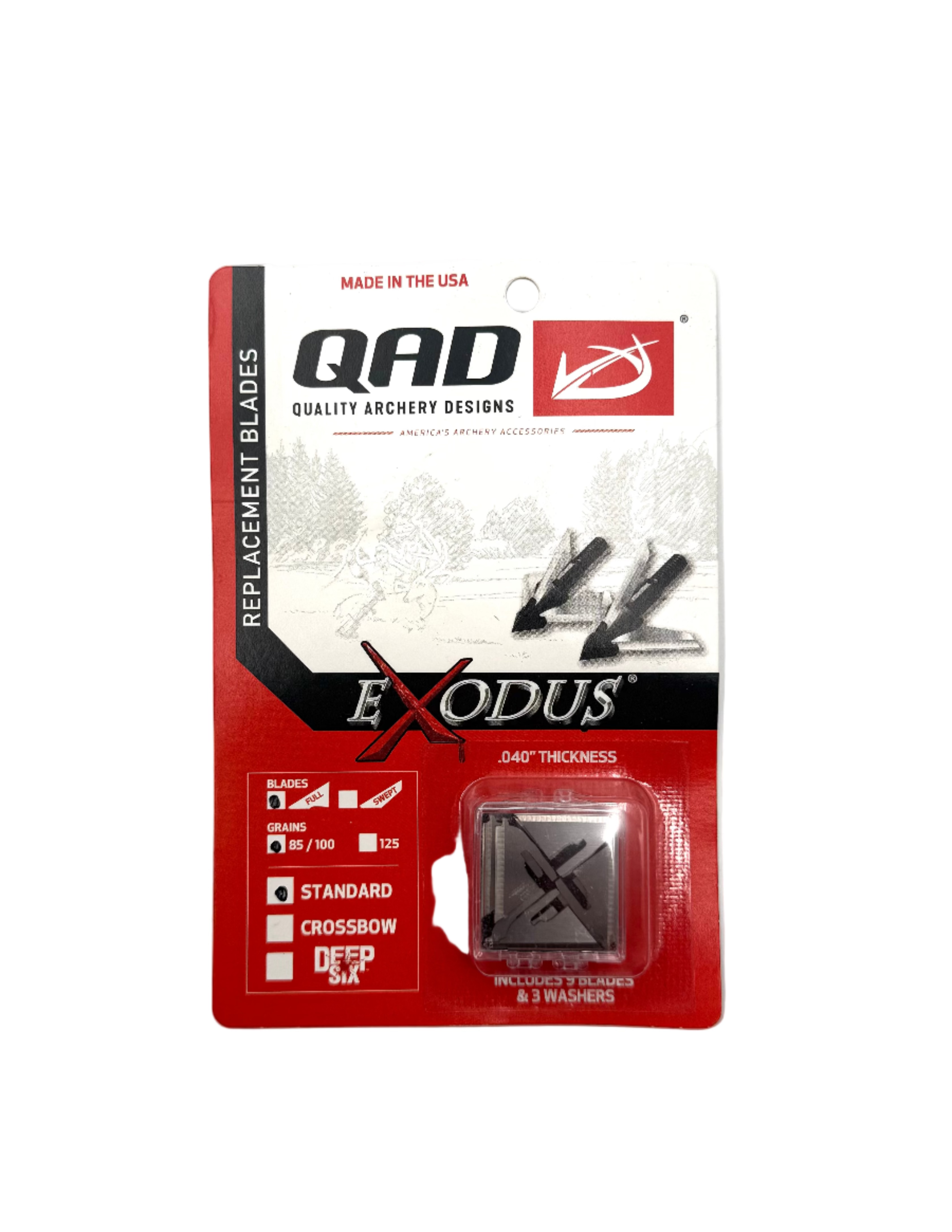 QAD Exodus Replacement Broadhead Blades - Full 85gr Standard