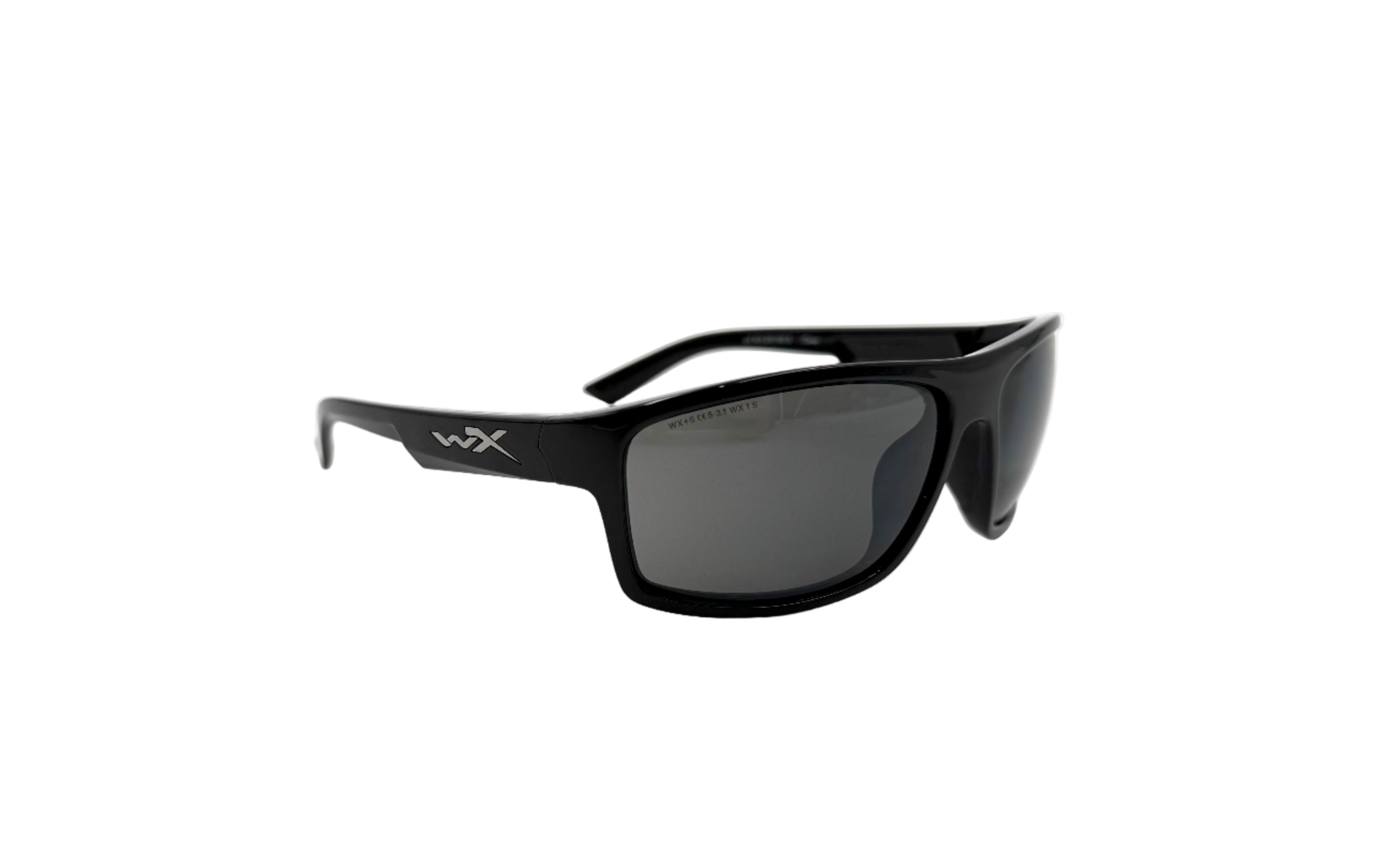 Wiley X Sunglasses - Peak Grey Silver Flash Lens/Gloss Black Frame