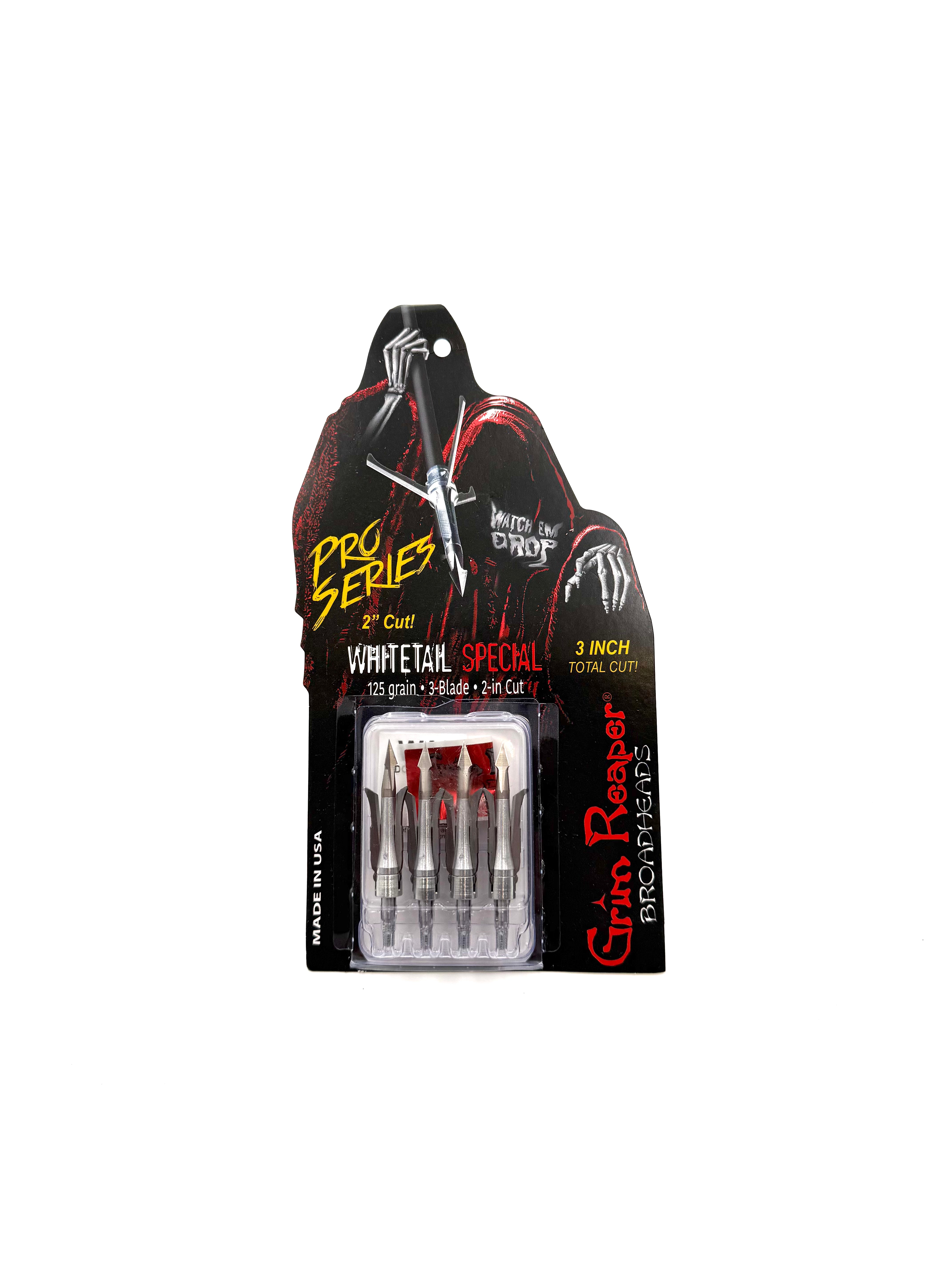 Grim Reaper Pro Series Whitetail Special Broadheads - 3 Blade 125gr 2" - 4pk