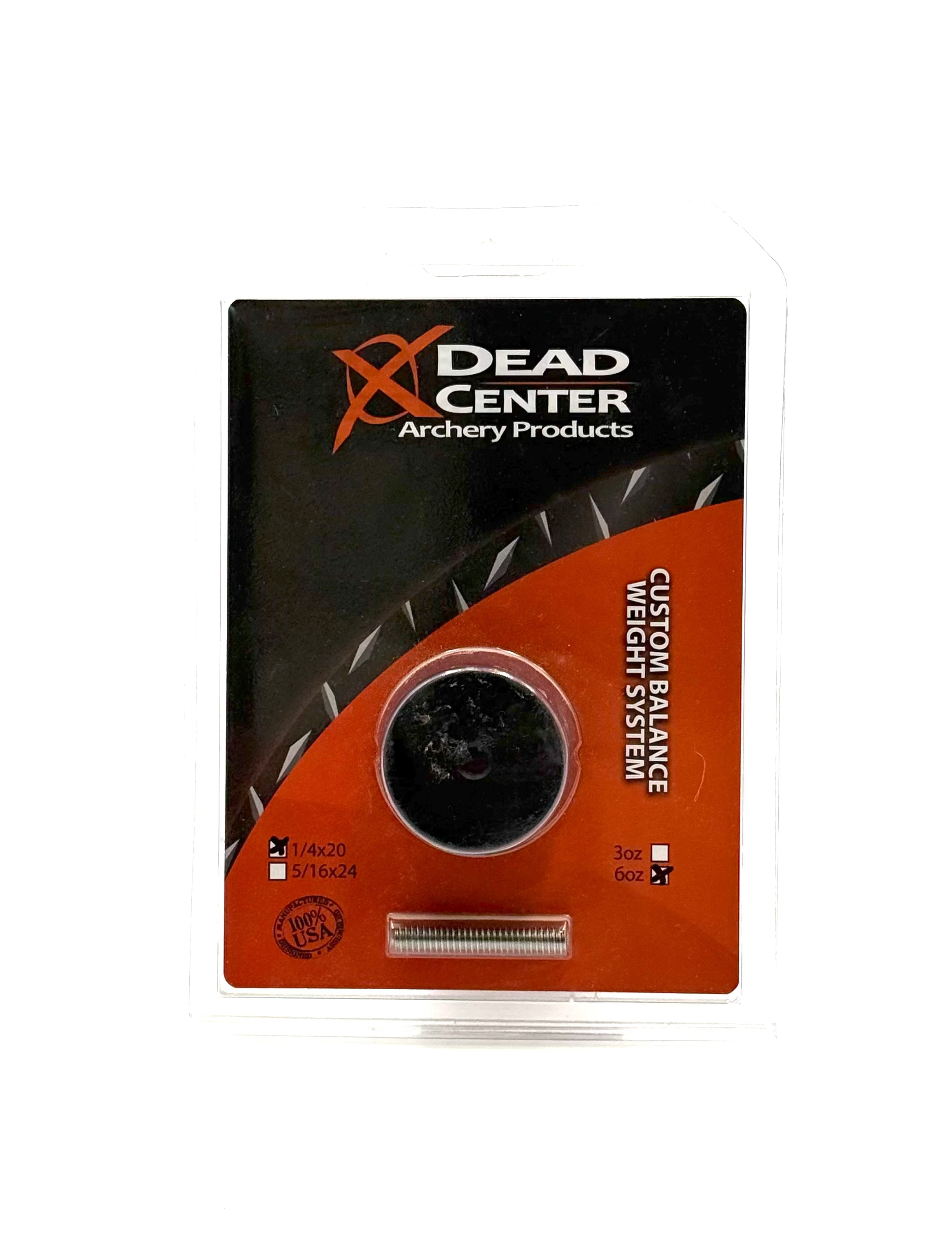 Dead Center Custom Balance Weight System - 6oz 1/4x20 Matte Black