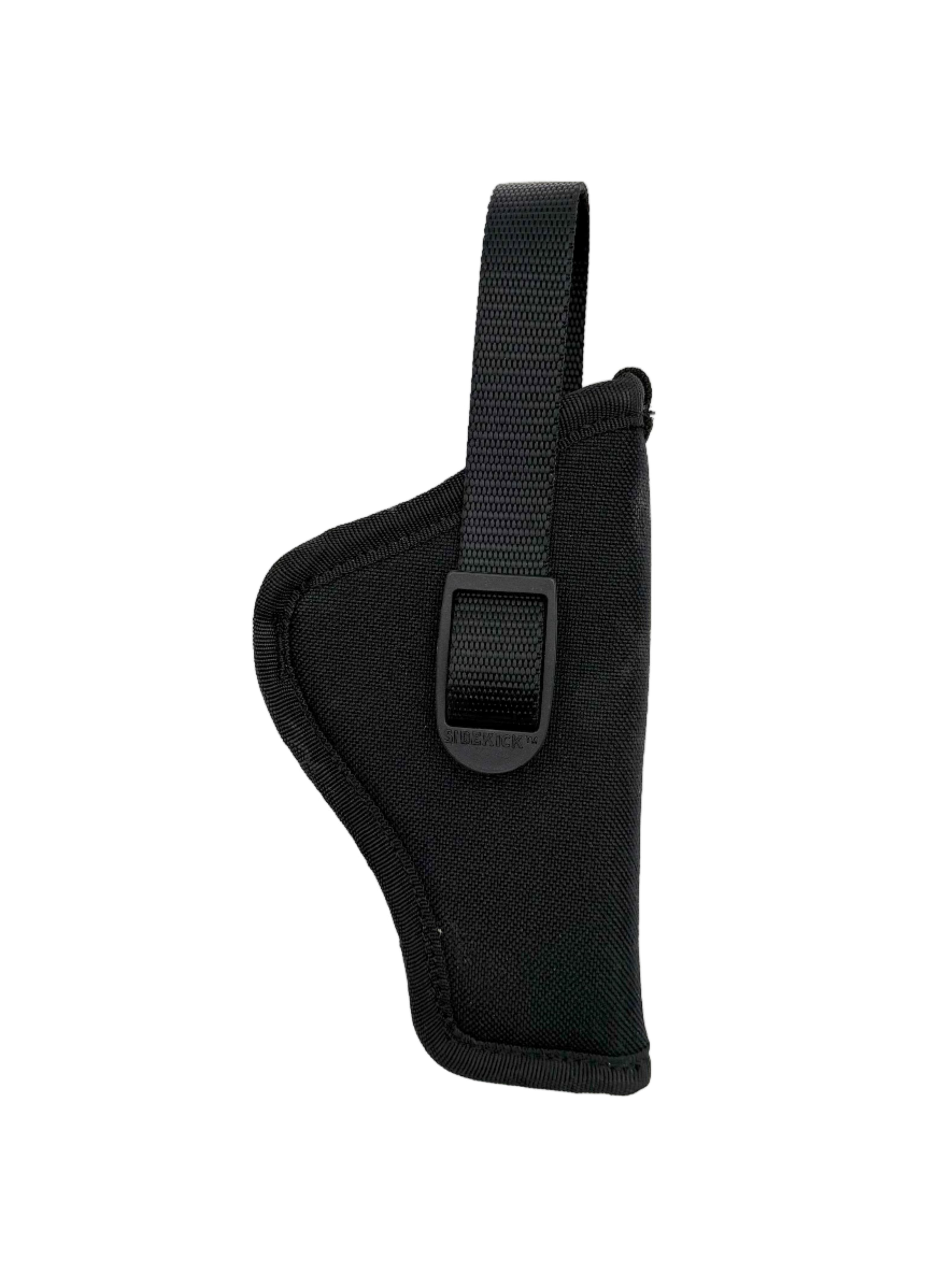 Black holster on a white background