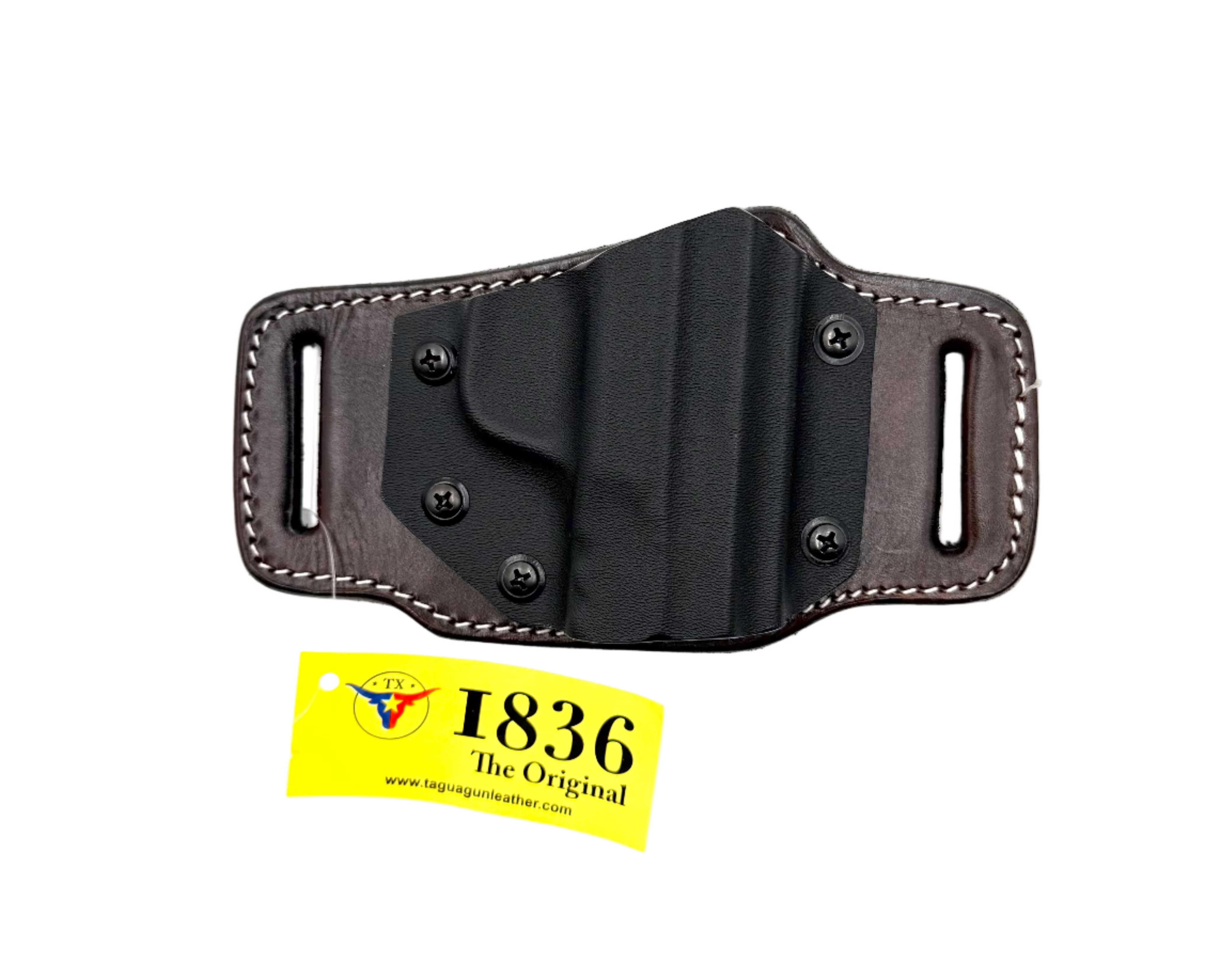 1836 TX-Mini-Part-1045 Leather Holster - S&W Shield .380 RH Black