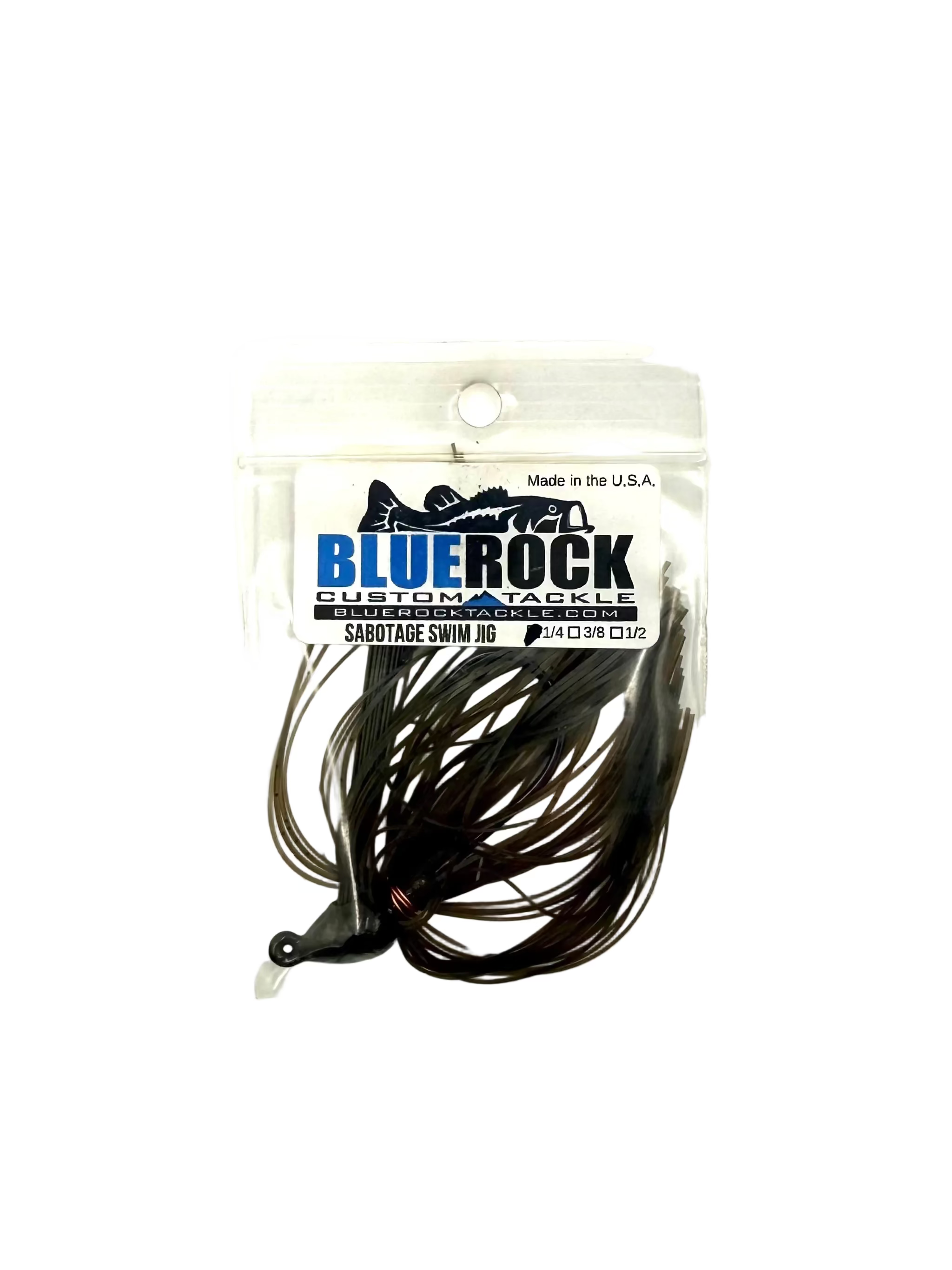 Blue Rock Custom Tackle Sabotage Swim Jig - Green Pumpkin 1/4oz
