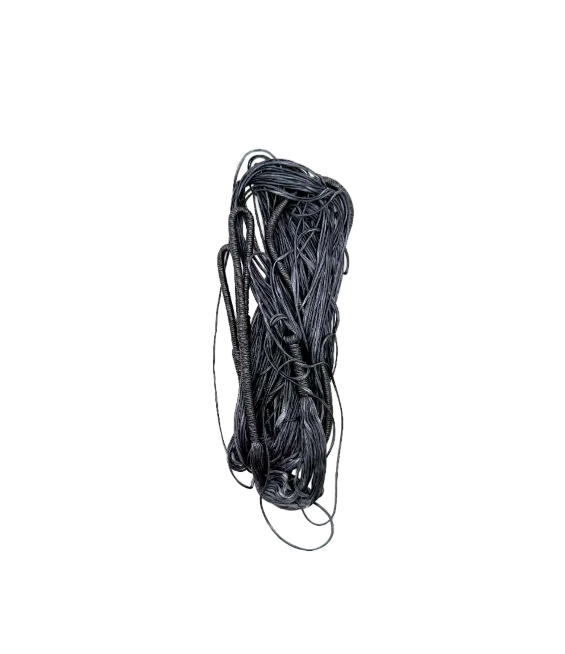 J&D Custom Strings #3505 40-inch soft yoke bow string pair on a white background, showing the flexible, durable design.