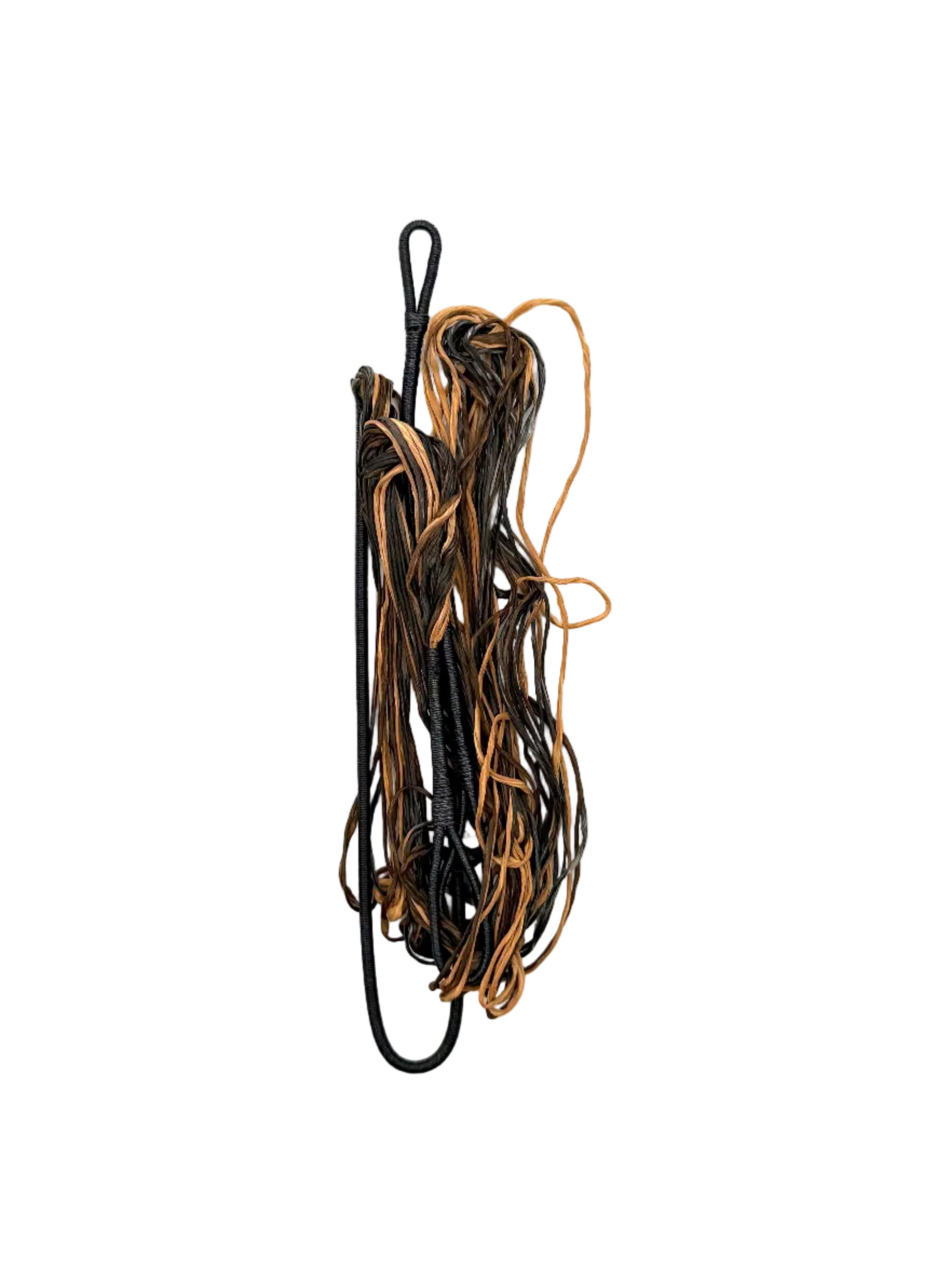 J&D Custom Strings D-75 soft yoke bow cable in tri-color with 39.75-inch length, designed for precision archery performance.