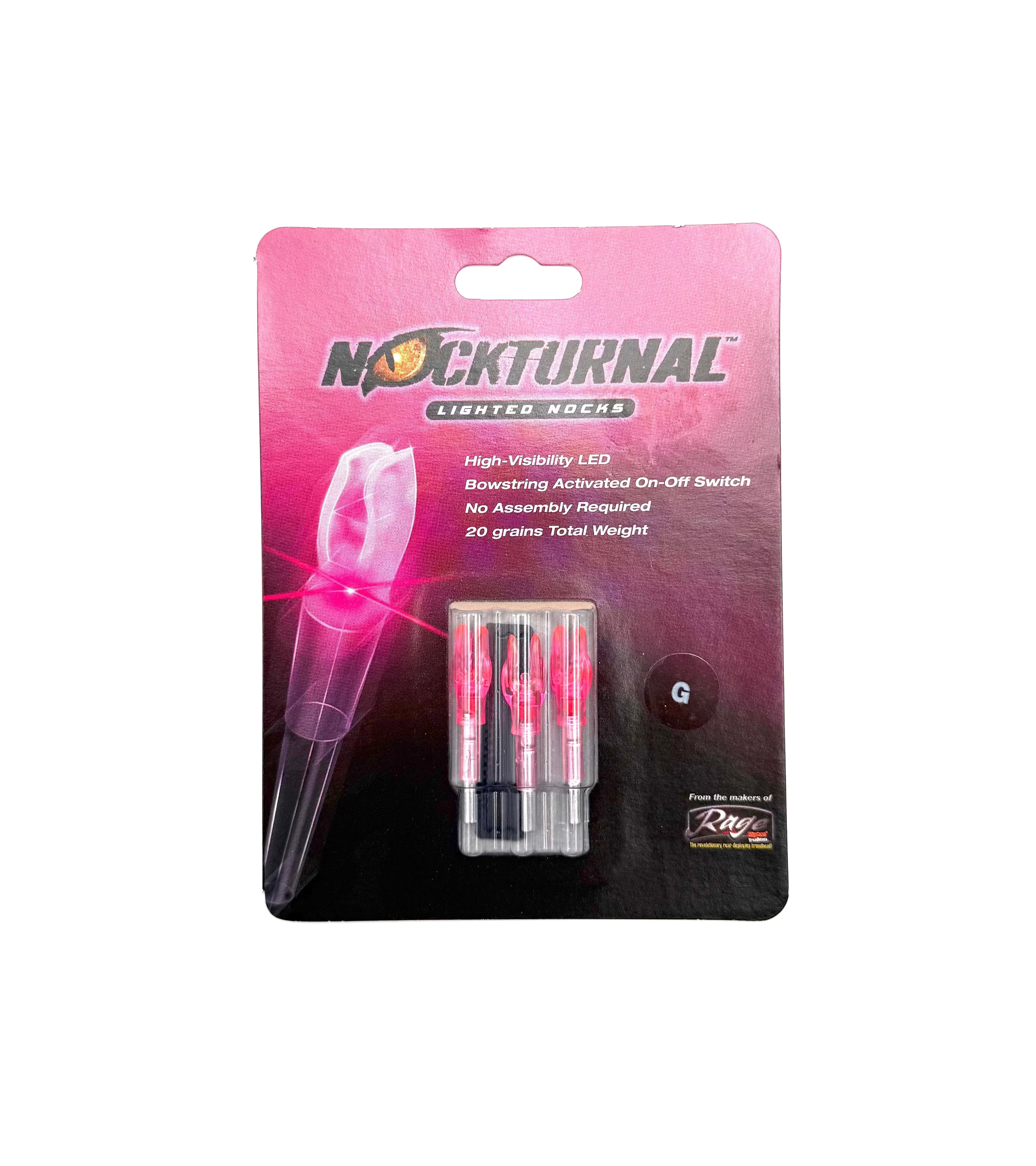 Nockturnal Lighted Nocks - Size G Pink