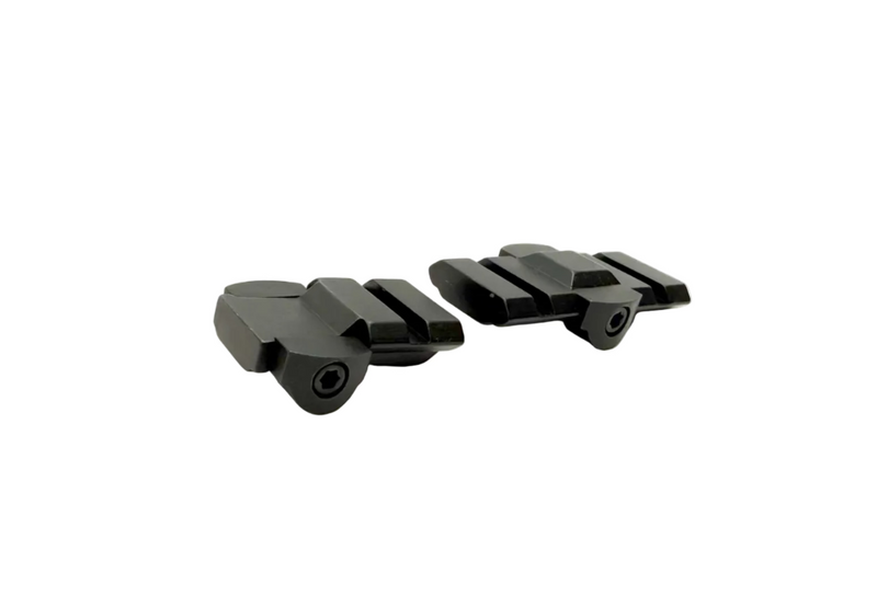 Burris Ruger to Weaver base adapter rail mount for Ruger M77 scope mounts, glossy finish, model #410990.