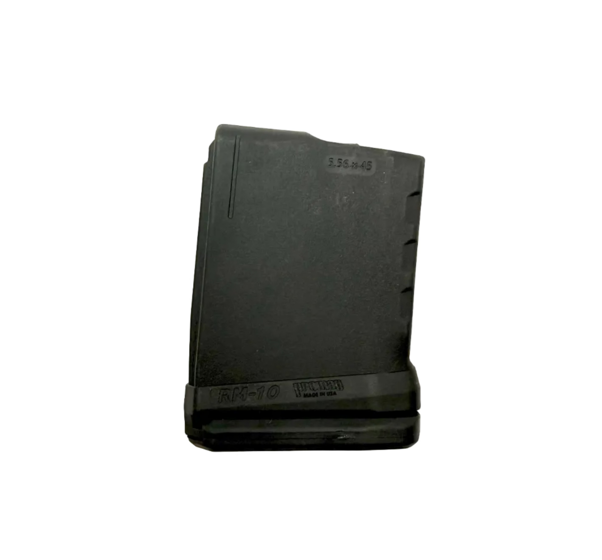Black magazine on a white background