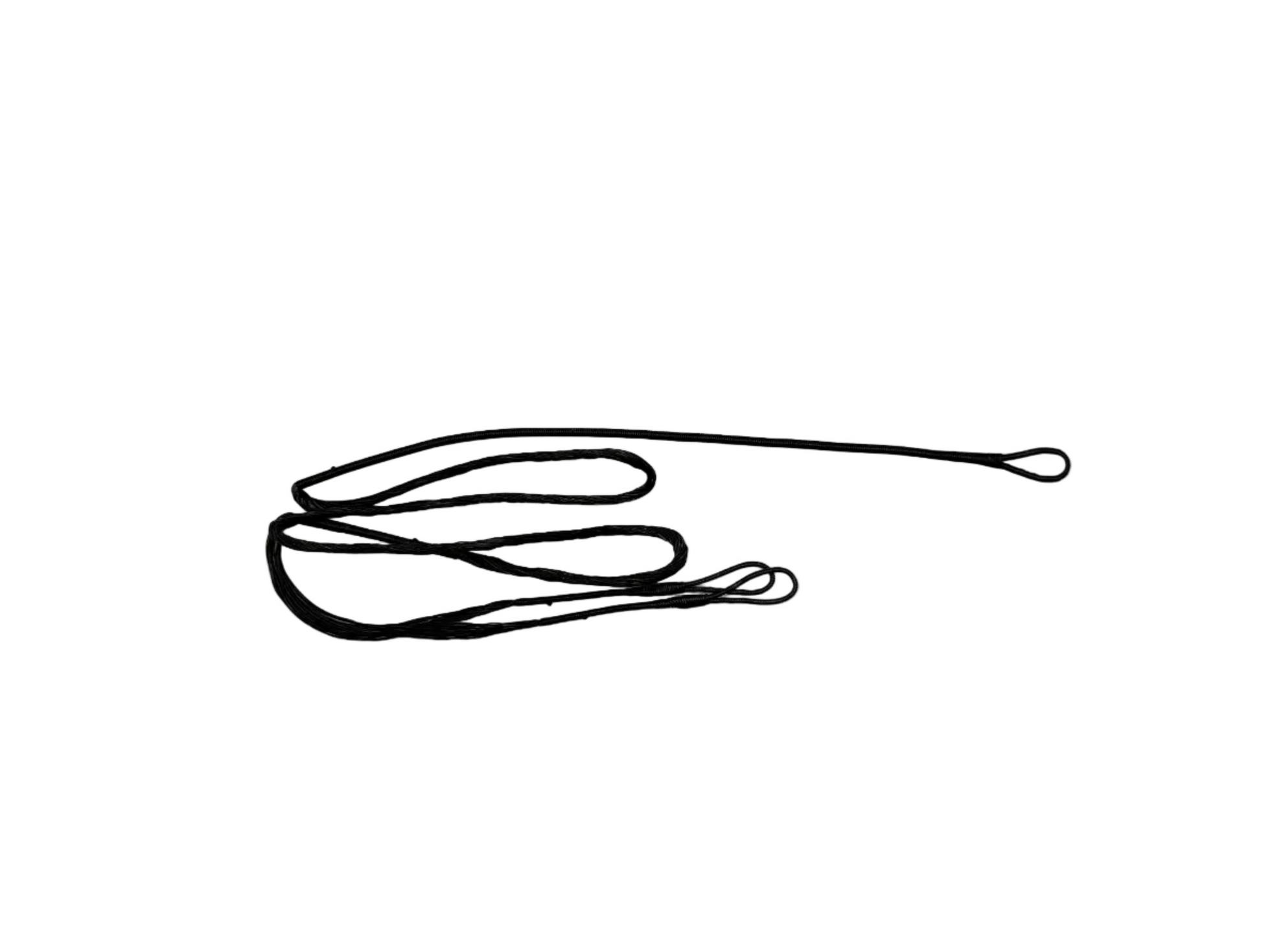 J&D Custom Strings 35.5-inch 452X split yoke bow string with cable for archery equipment, shown in image.