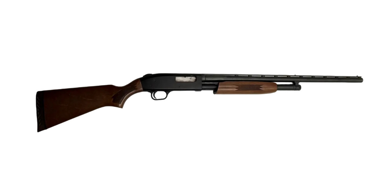 Mossberg Model 500C 20 Gauge pump action shotgun with 26-inch barrel, shown in a close-up view.
