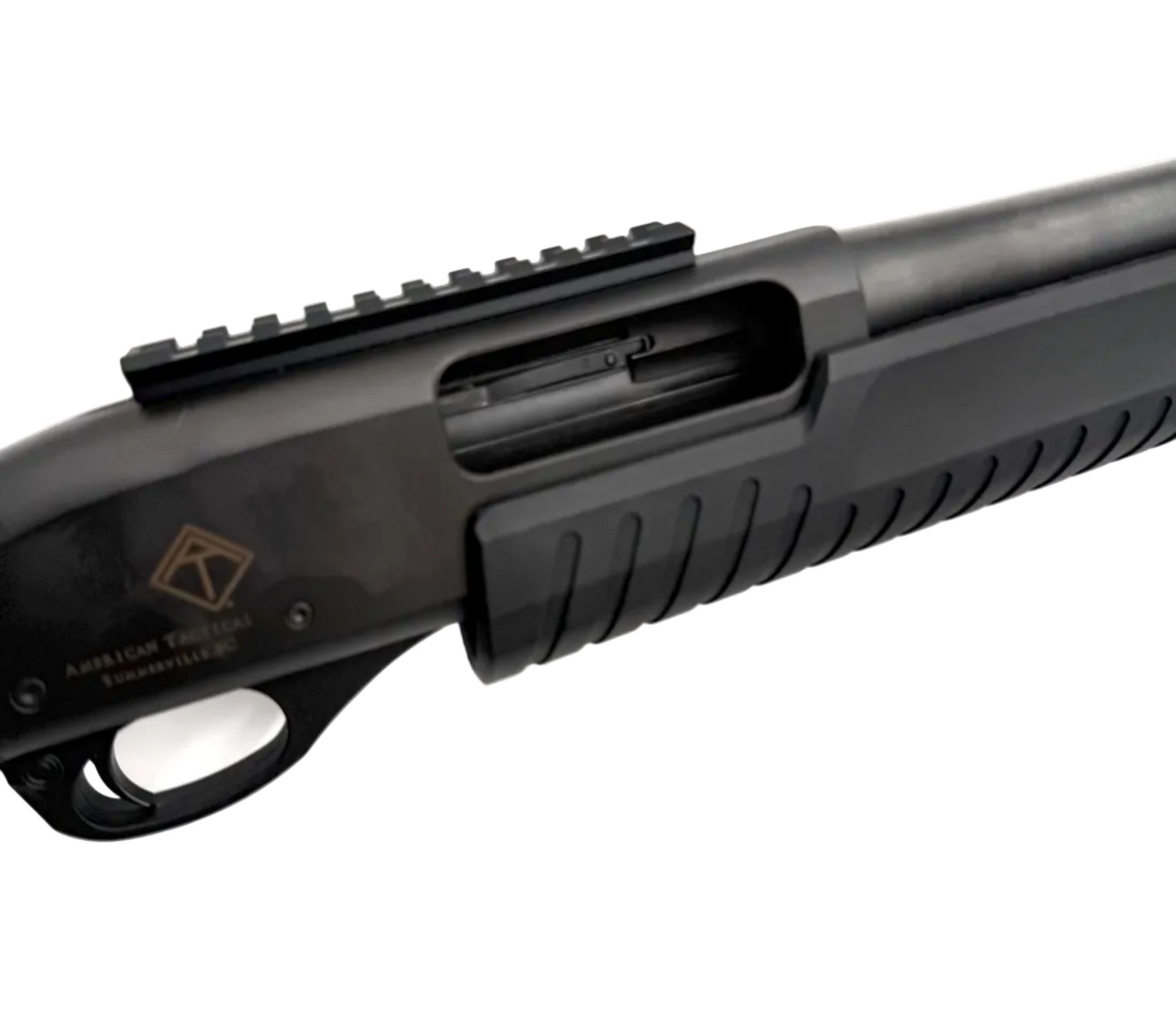 Black shotgun on a white background