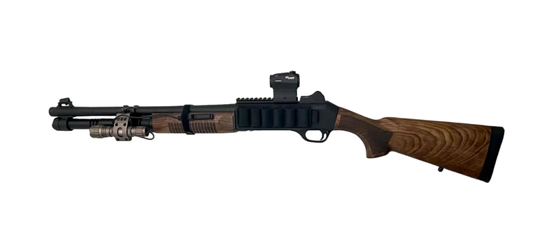 Military Armament Corp Mac 1014 12 Gauge semi-auto shotgun with black synthetic stock and tactical design.