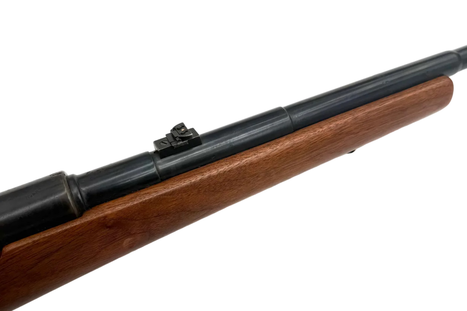 Fabrica De Armas La Coruna 1946 Spanish Mauser bolt action rifle with 7.92x57mm caliber, shown in a close-up view.