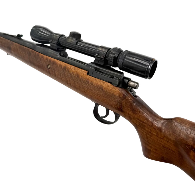 Eddystone US Military .30-06 Springfield bolt action rifle with wooden stock and metal barrel, shown in a close-up view.