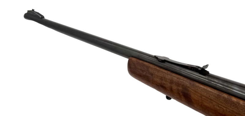 Eddystone US Military .30-06 Springfield bolt action rifle with wooden stock and metal barrel, shown in close-up view.