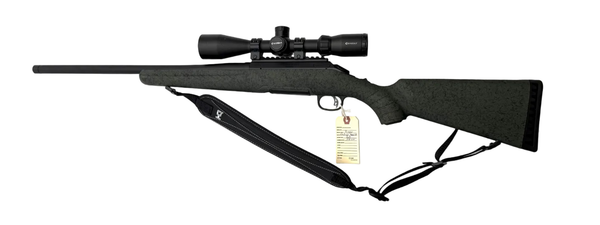 Glenfield Model A .308 WIN bolt action rifle with wooden stock and metal barrel, ready for hunting or target shooting.