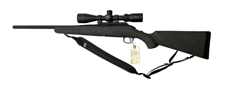Glenfield Model A .308 WIN bolt action rifle with wooden stock and metal barrel, ready for hunting or target shooting.