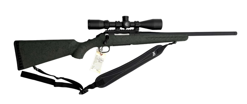 Glenfield Model A .308 WIN bolt action rifle with wooden stock and metal barrel, shown on a plain background.