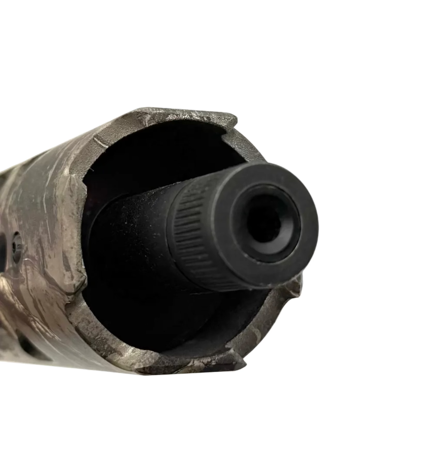 Rock Island TM22 A-20 .22 LR semi-auto rifle with timber stock, shown in a close-up view highlighting the firearm's details.