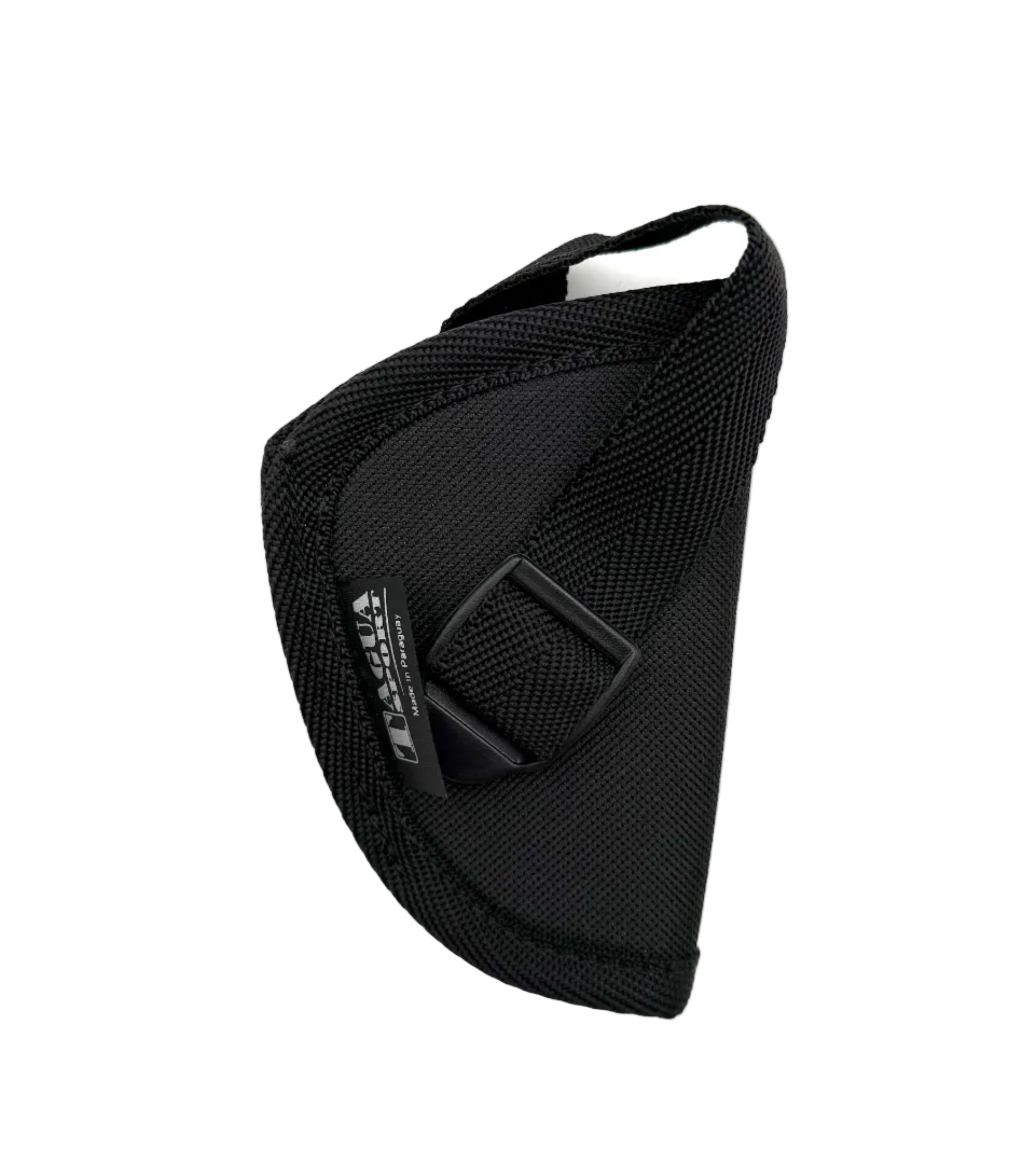 Black Tagua 110 nylon holster with adjustable strap for secure firearm carrying and quick access.