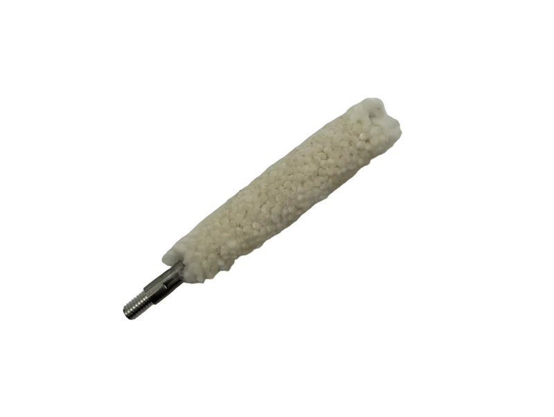 The Professionals Choice .40-.45 caliber bore mop for cleaning firearms, showing a close-up of the cleaning mop with bristles.